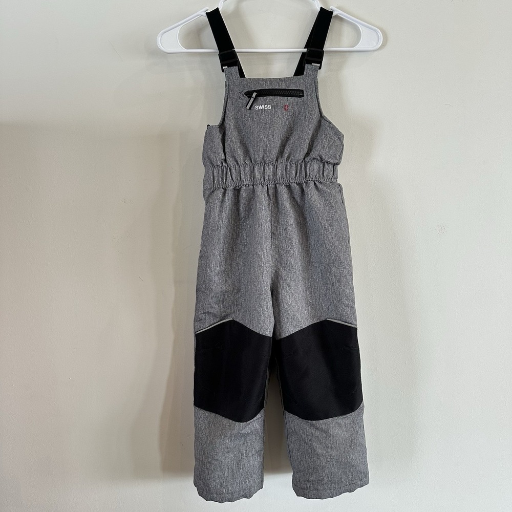 Unisex Swiss Tech Toddler Unisex Snowbibs Snowpants Grey‎ Heather 4T